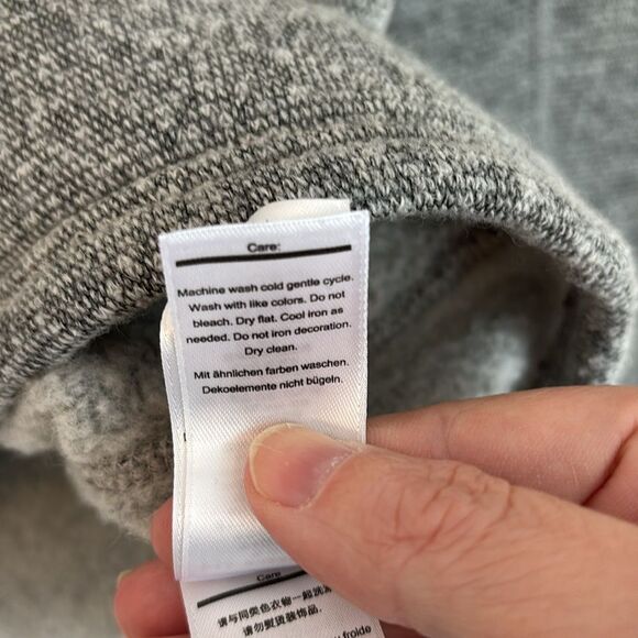 Smartwool Women Hudson Trail Pullover Fleece Mock Neck Cowl Sweater XS gray EUC - Picture 11 of 12